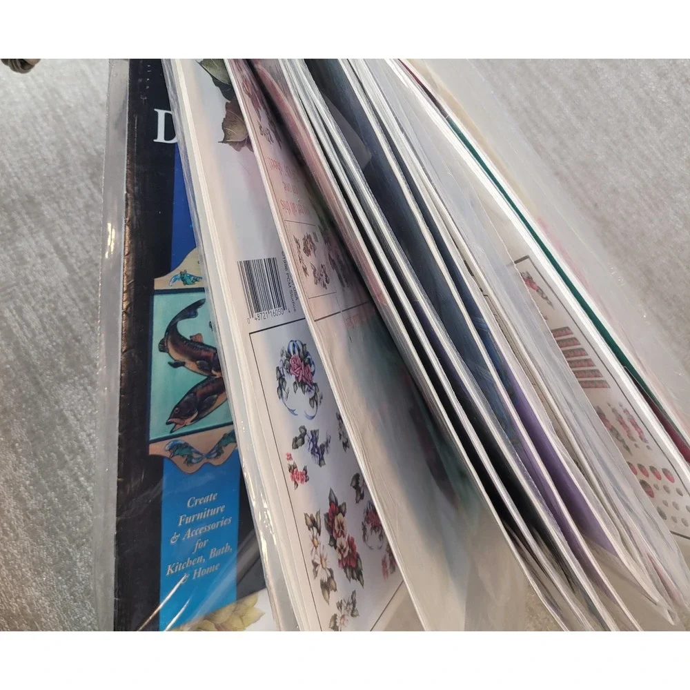 Back Street Inc Decoupage Prints Hand Painted Floral Christmas HUGE LOT New